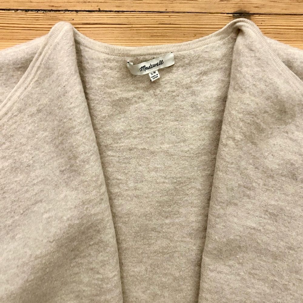 Madewell boiled wool, color block  open sweater. Size S/M. - Picture 5 of 11